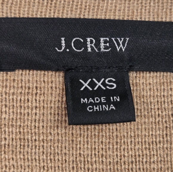 J. Crew Women's Camel Wool/Cotton/Polyester Knit Classic Cardigan Size XXS - Picture 5 of 6